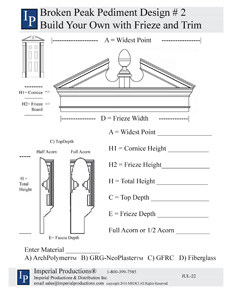 Acorn pediment design form 2