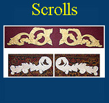 Scroll appliques for walls and ceiling decoration