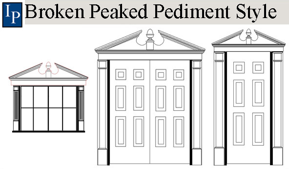 Door & Window Surround broken peaked pediment with pilasters