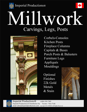 Millwork carving catalog in Canada$