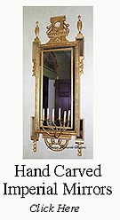 Imperial custom mirrors, gold foiled, antique reproduction