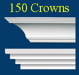 Curved and straight crown mouldings