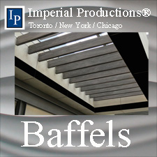 Baffels for ceilings made from Fiberglass