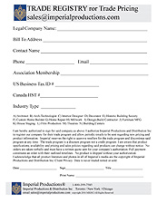 Trade registry PDF form 