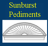 sunburst pediments for doors and windows