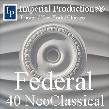 Federal style medallions using many classical elements such as egg and dart