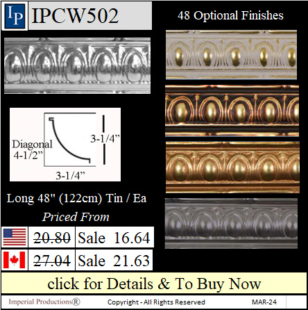 IPCW502 tin cornice