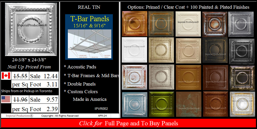 IPVR002 tin ceiling panel prices