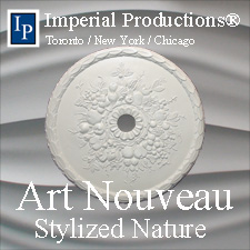 Selection of Art Nouveau medallions with nature themes