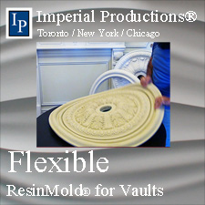 Flexible ceiling medallions for vaults