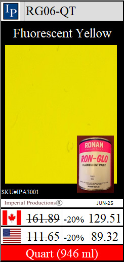 IPRG06 Flourescent Yellow Quart