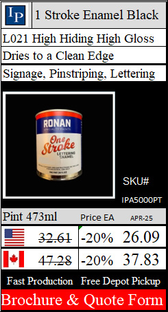 One Stroke Lettering Enamel Pint