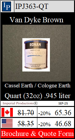 Van Dyke Brown Quart Tin