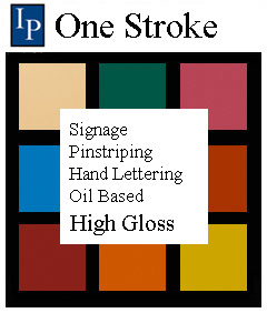 1 stroke lettering enamel high gloss oil based for signs, hand lettering, pinstriping