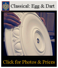 classical egg and dart ceiling medallions