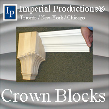 crown blocks to terminate crown mouldings