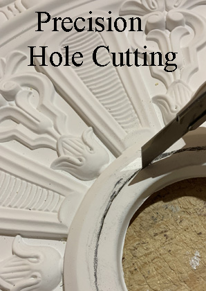 Precision hole cutting