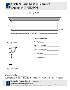 IPPEDSQ3 fill in form for square pediments