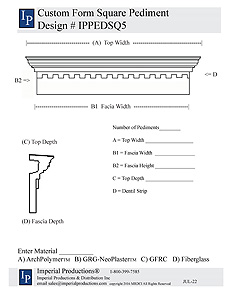 IPPEDSQ5 Custom form for square pediments