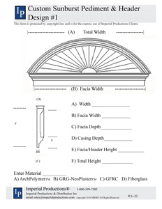 sunburst pediment with frieze board