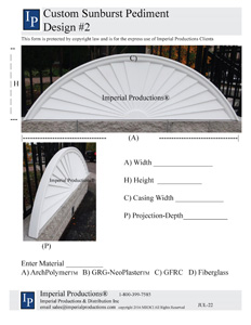 sunburst pediment no frieze board